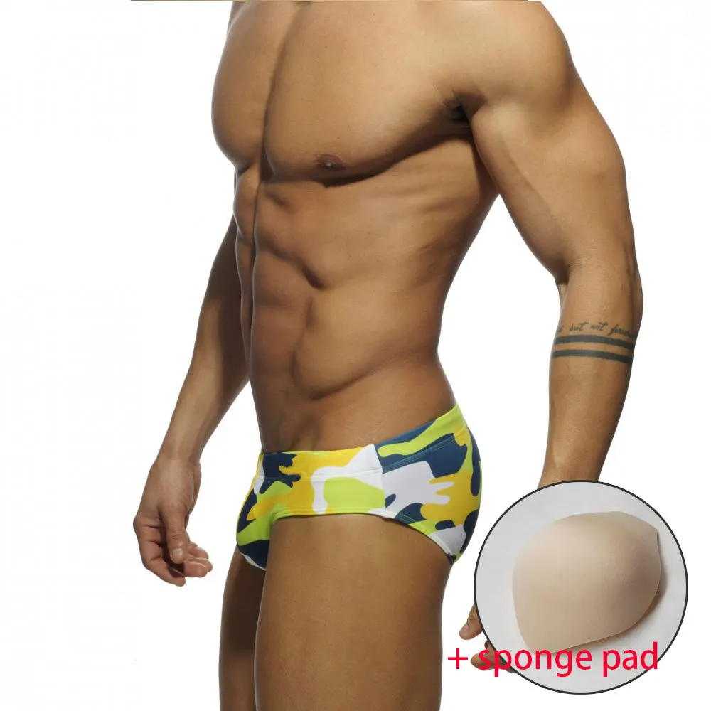 Bañadores estampados con copa y cinturón para hombre, ropa de baño Sexy, convexa en U, Comercio Exterior, novedad