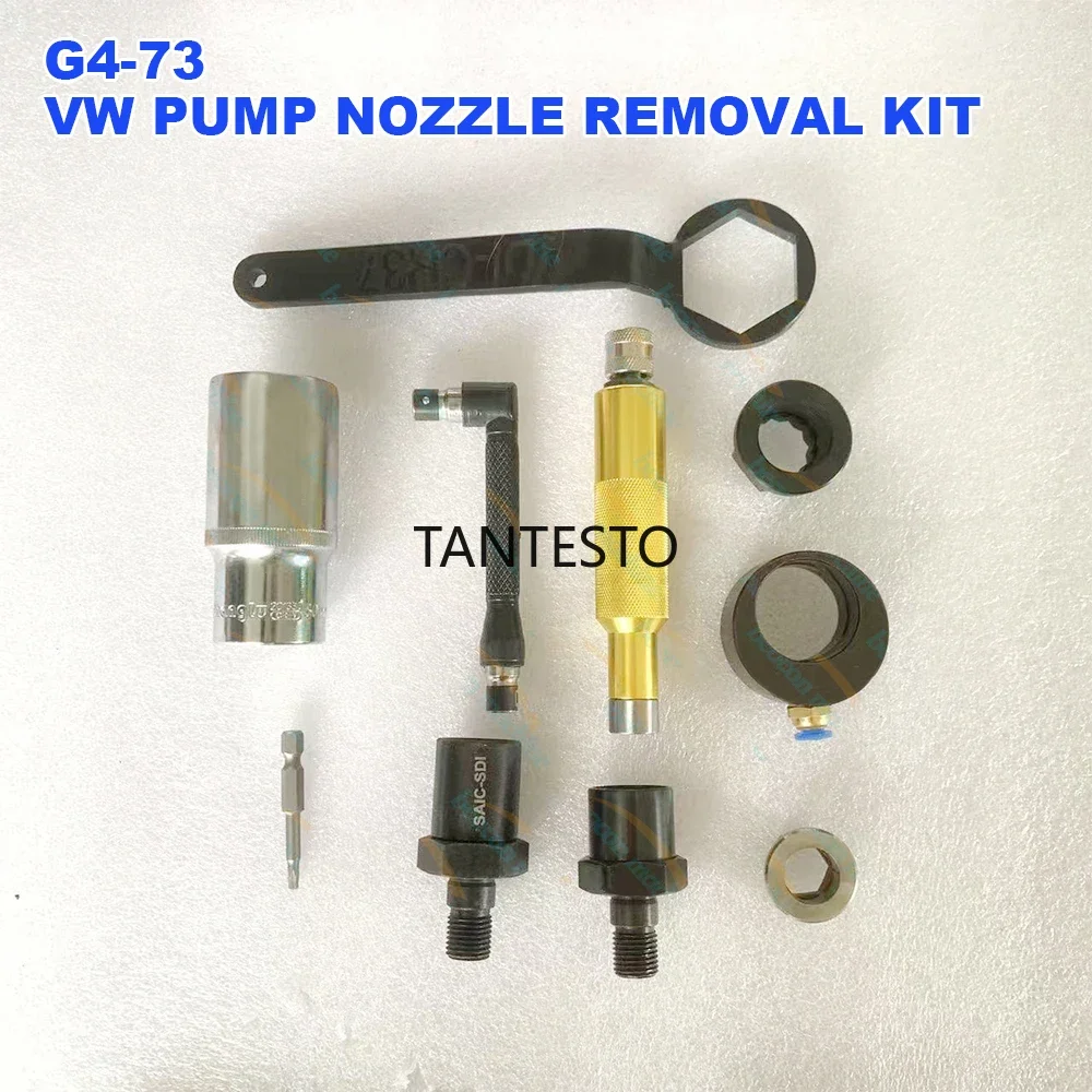 PIZEO Einheitseinspritzdüsen-Demontage- und Montage-Reparaturwerkzeug-Set für Volkswagen Audi Skoda mit Einstellunterlage – Detail 3