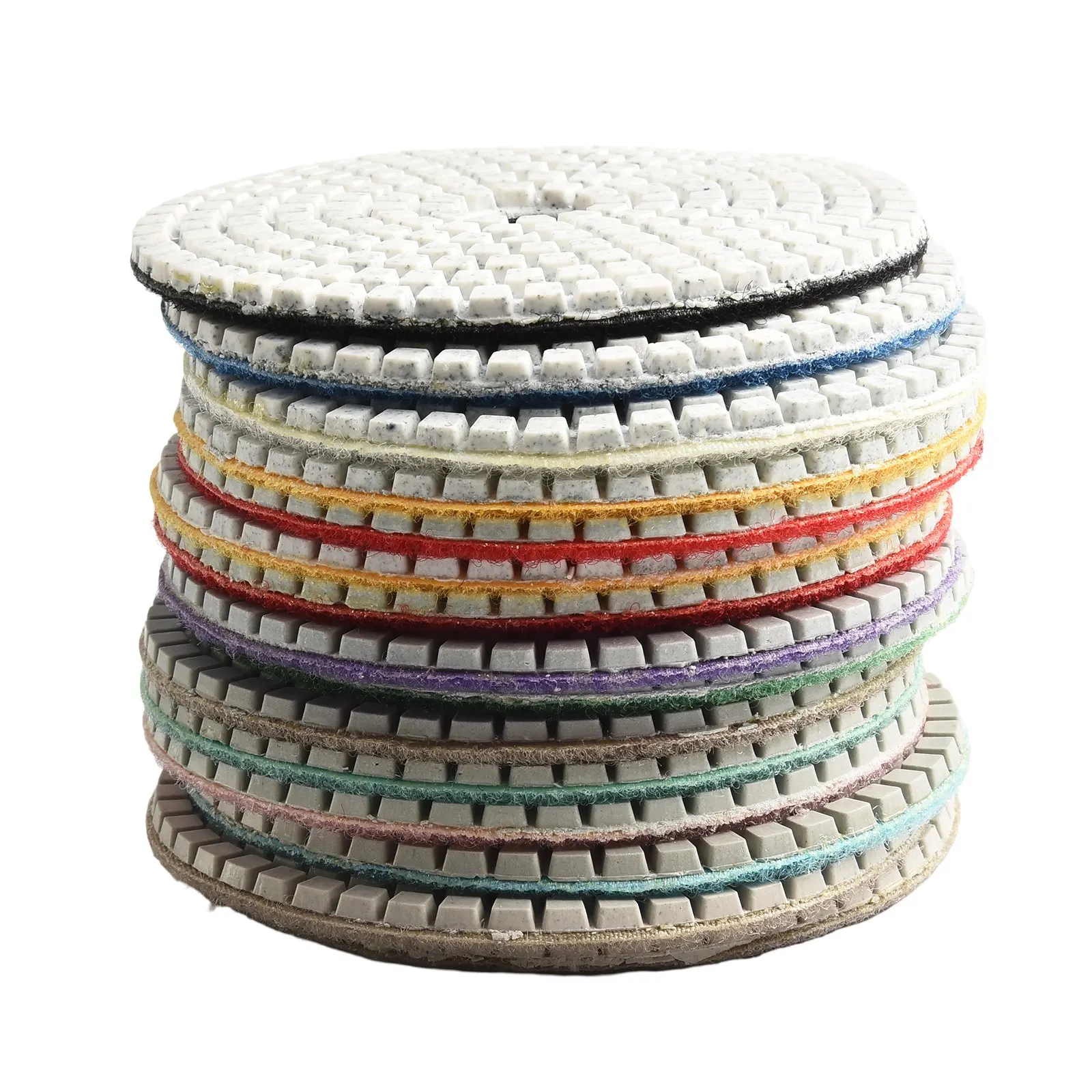 

15PCS Polishing Pads 4inch Wet Dry Granite Concrete Marble Glass Stone Sanding Grinding Power Tools Accessories