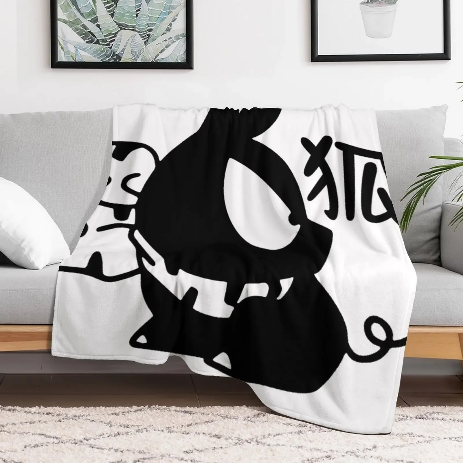 P-chan Pig Kanji Ranma 1/2 Throw Blanket Sofa Quilt halloween Blankets