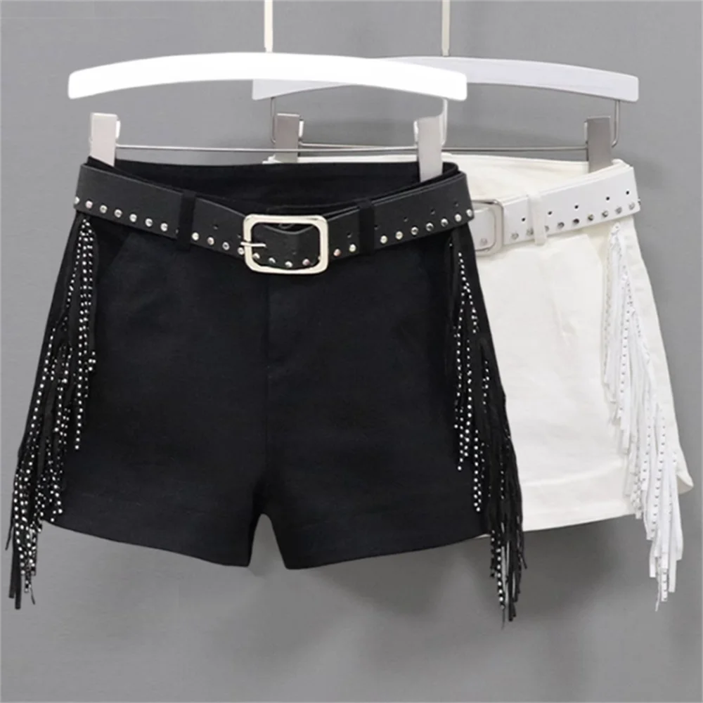 

Tassel shorts girls new fashion sexy high-waist diamond dance shorts pants wide-leg