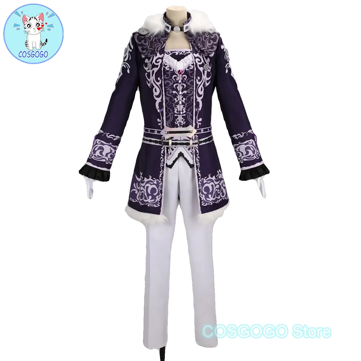 

COSGOGO [Customized]Game IDOLiSH7 TRIGGER Tsunashi Ryunosuke Cosplay Costume Halloween Outfit Women Men Black White Duel Costume