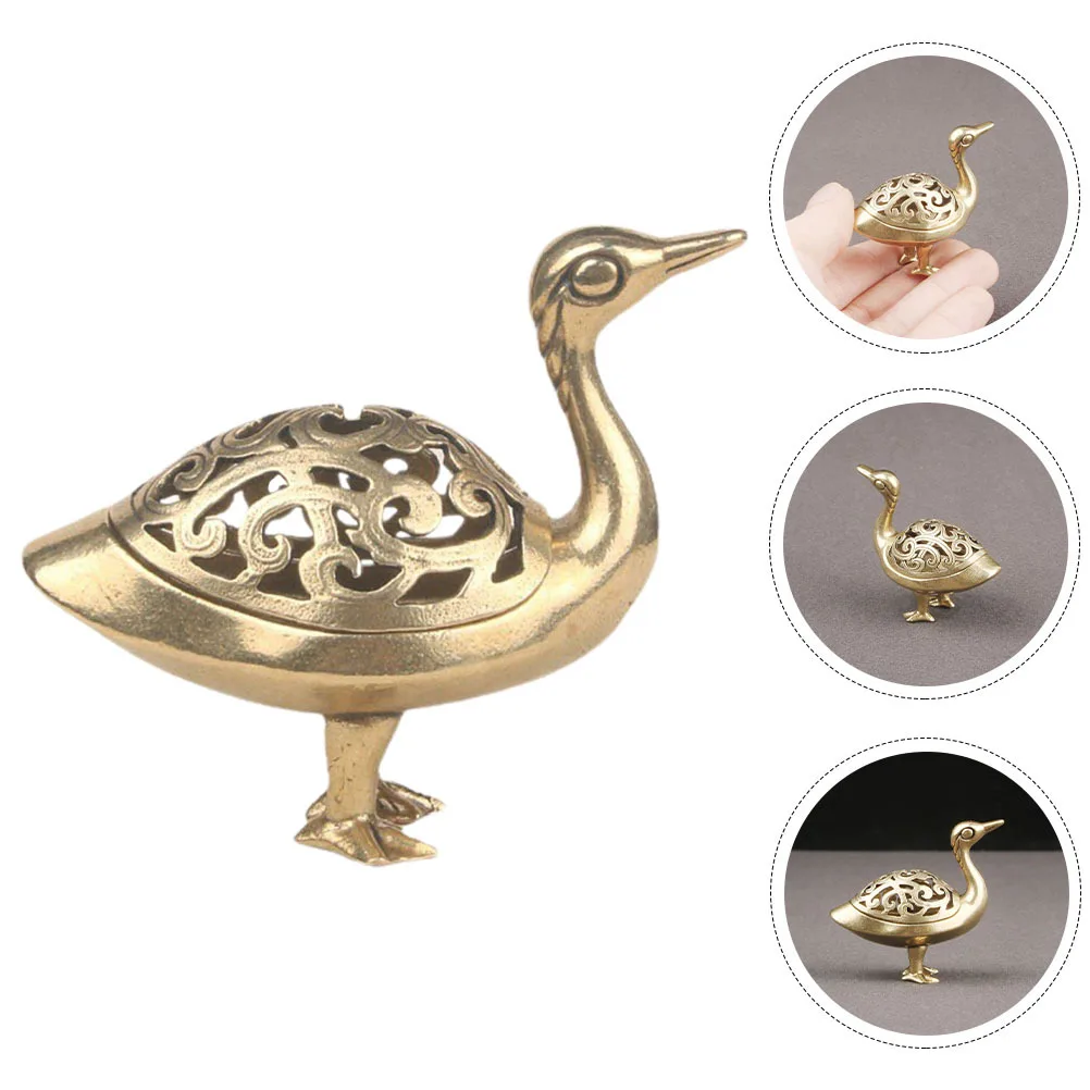 

Brass Goose Incense Holder Cartoon Metal Incense Burner Coil Aromatherapy Censer Home Decoration Table Ornament
