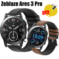 NEW Band For Zeblaze Ares 3 Pro Smart Watch Strap Leather + Silicone Sports Belt Screen Protector film