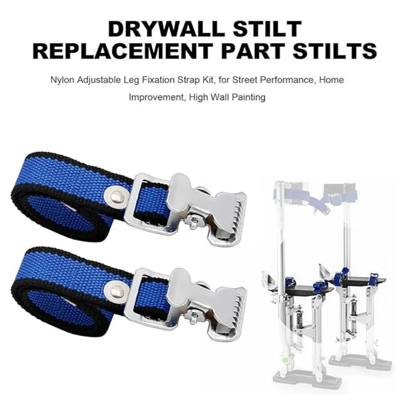 Set cinghie ricambio per trampoli professionali per cartongesso con fascette regolabili in nylon hardware per pittori da
