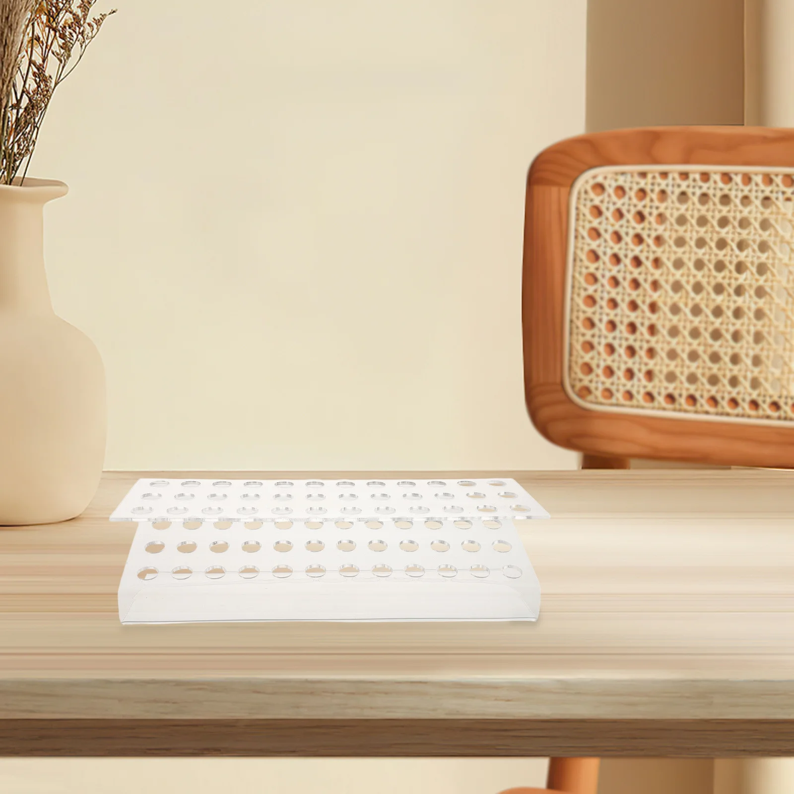 

Clear Acrylic Pen Holder Stand Multi-Functional 36 Holes Pencil Display Desk Organizer Creative Paint Brush Makeup Brush Storage