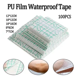 100 Pcs Medical Pu Film Fixed Tape Bandage Swimming Private Waterproof Patch Breathable Catheter Fixing