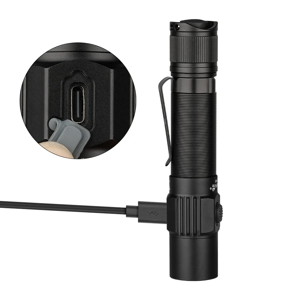 Trustfire 1800 Lumen Led Tactical Flashlight T10R Powerful Type C USB Rechargeable 18650 Torch Lamps High Power Lamp Dual Switch