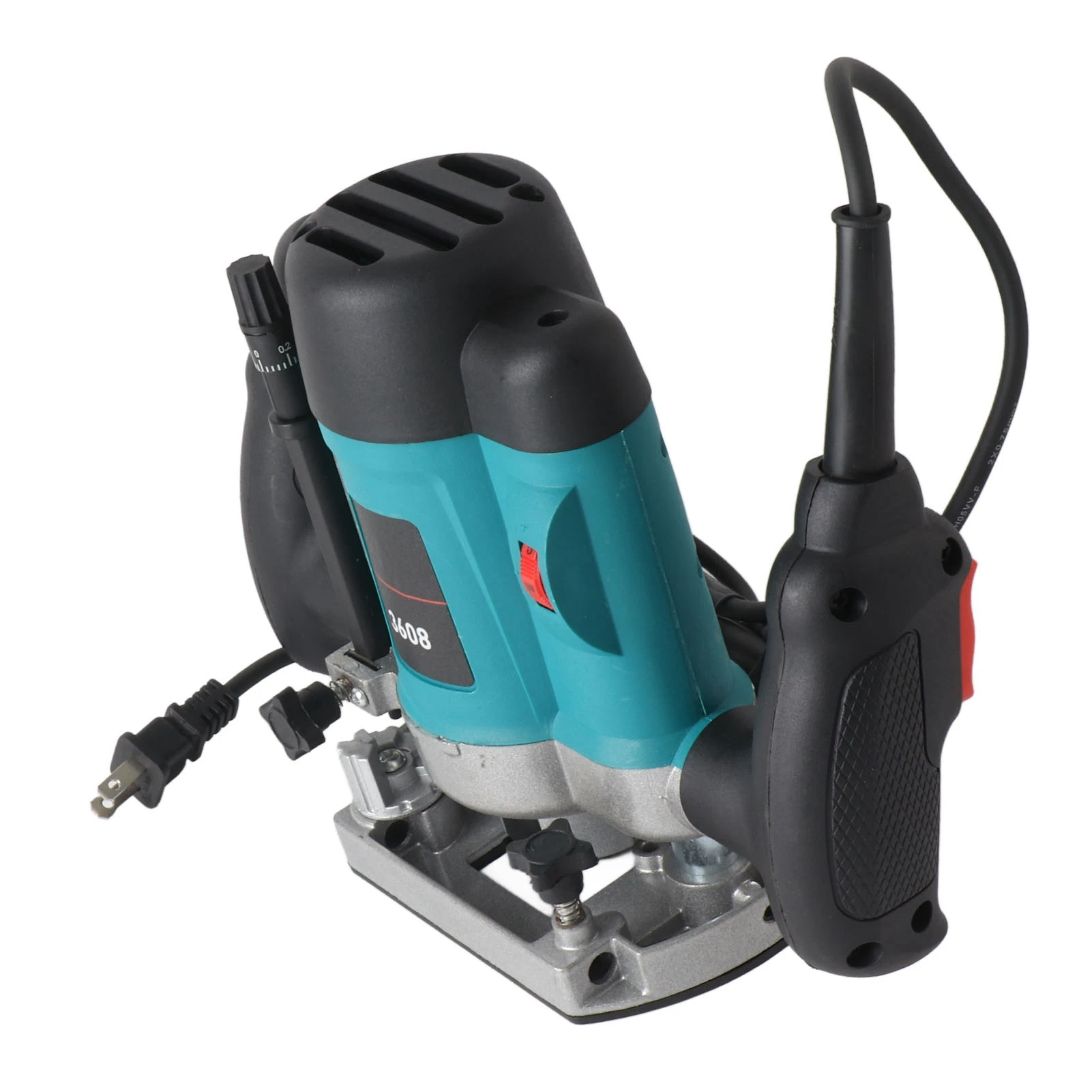 Electric Wood Router Adjustable Depth Multifunctional Trimmer Woodworking Machine for Carving Trimming Slotting Wood Router