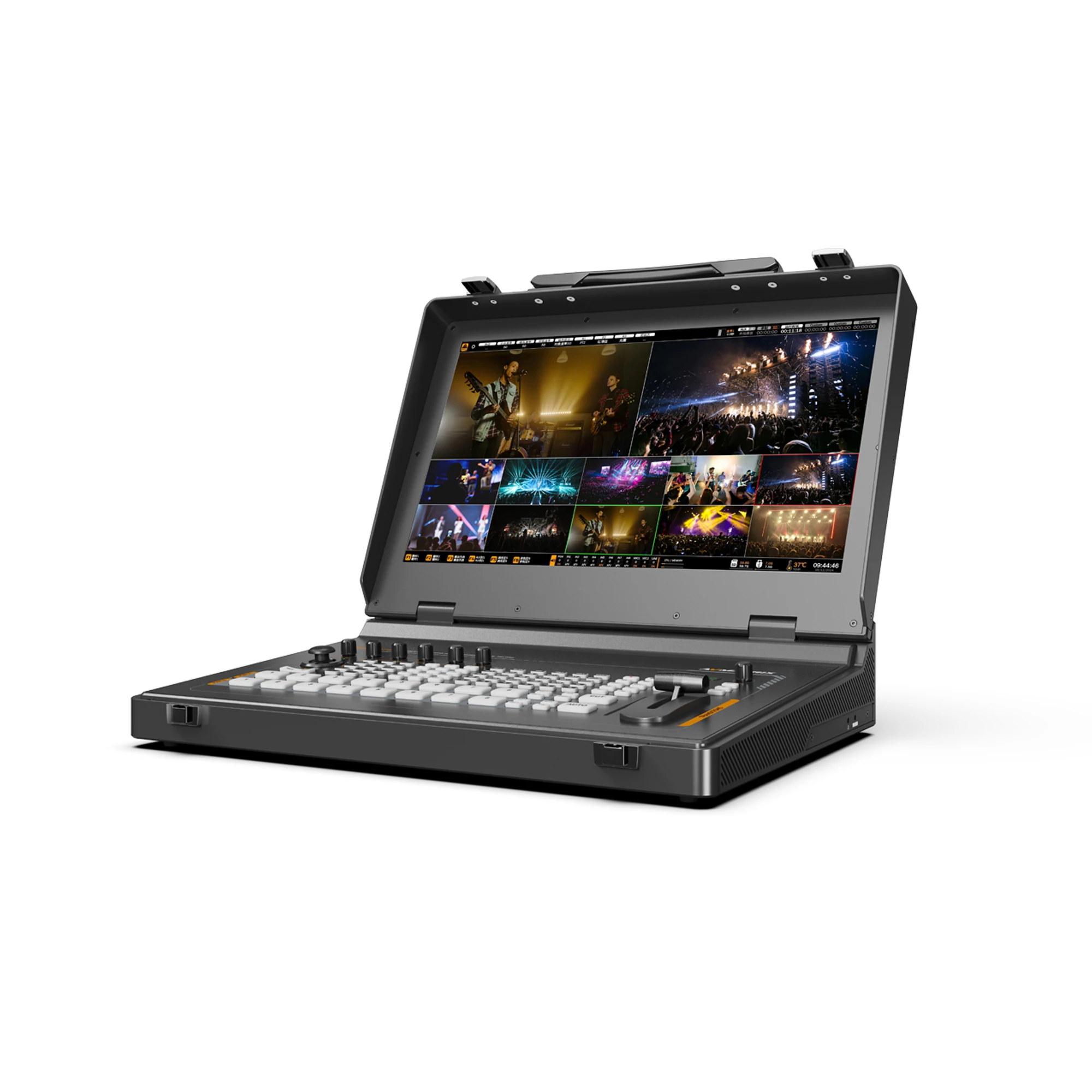 AVMATRIX SHARK S8X PLUS 17.3” 8CH SDI/ HDMI-compatible Video Switcher 8×3G-SDI and 2×4K HD, 1×BNC REF, 1×AUX PTZ control