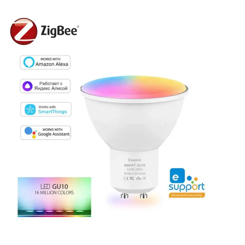 Ewelink หลอดไฟ Smart LED Zigbee3.0สมาร์ทโฮม Yandex Alice Alexa ต้องใช้ฮับโคมไฟดักแมลงเสียงแบบ Google Home