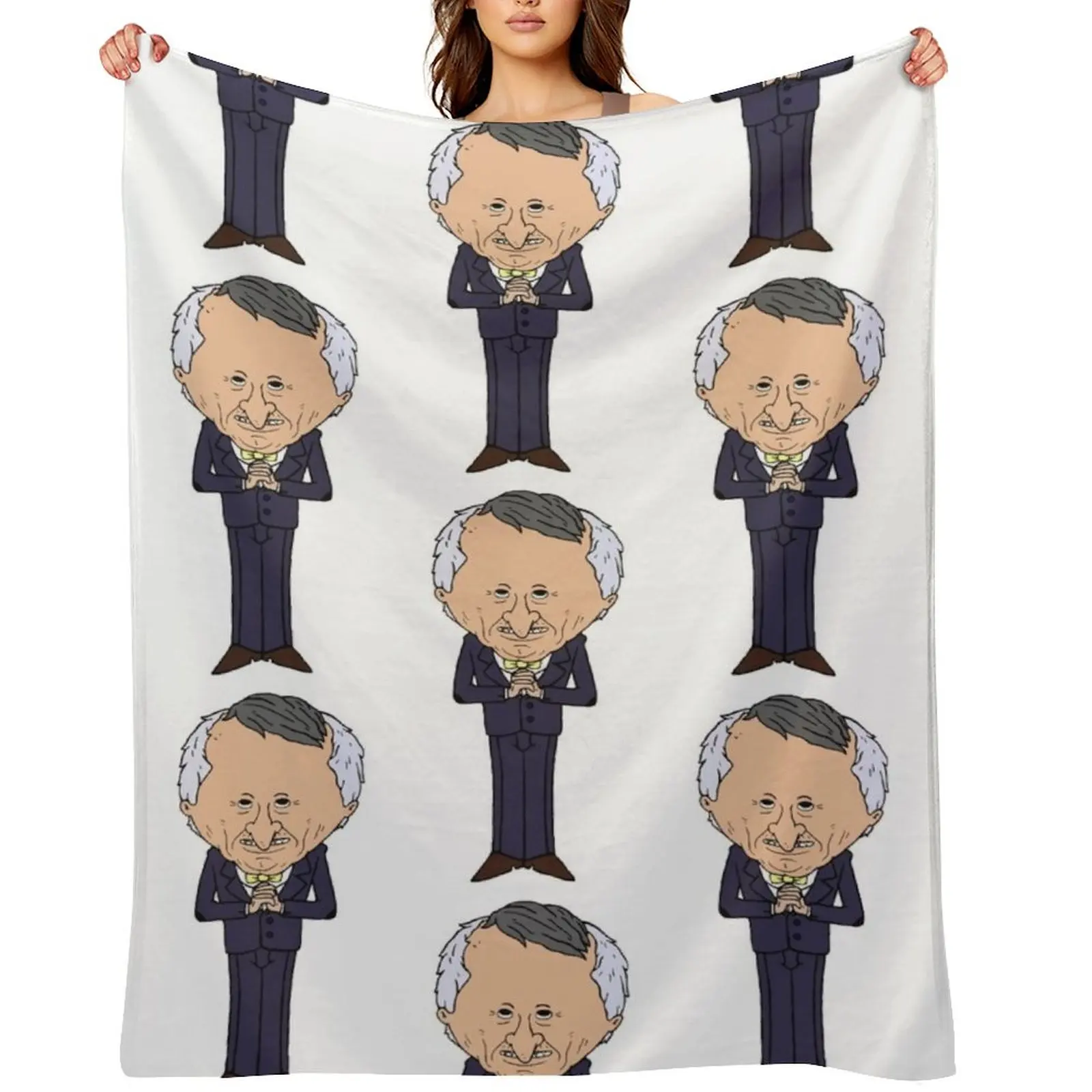 

Smiling Friends The Boss - Adult Swim Throw Blanket Comforter warm for winter Baby wednesday Blankets