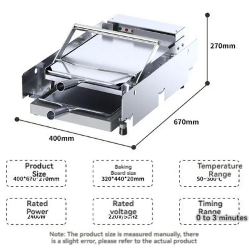 Hamburger Machine Commercial Small Automatic Toaster Double-layer Toaster Electric Hamburger