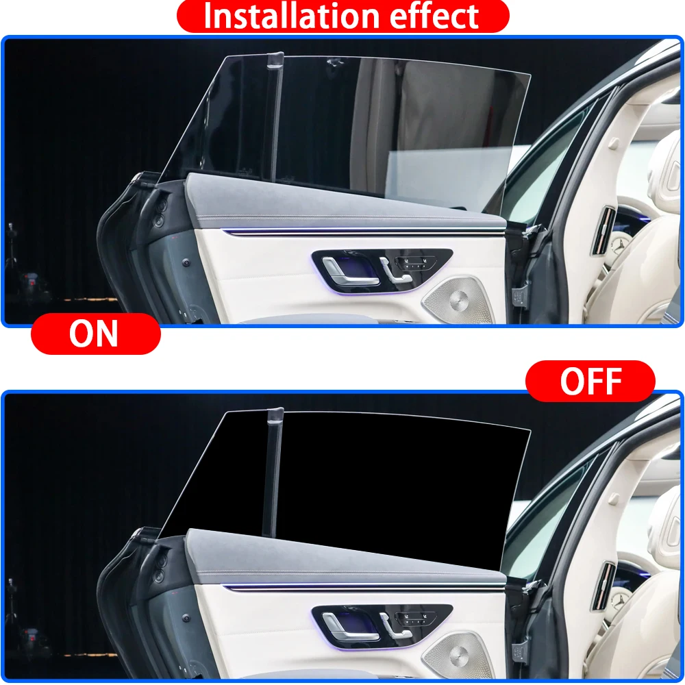 For Mercedes Benz EQS V297 liftback SUV X296 2022-2026 Switchable Electric Smart Privacy Film Polymer Dispersed Liquid Crystal