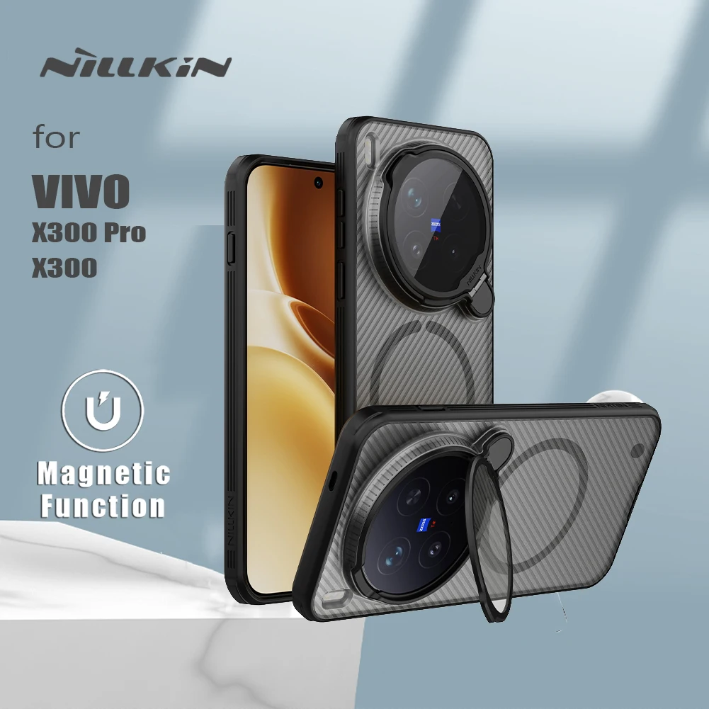 

Чехол Nillkin для VIVO X300 Pro/X300 5G с мягкой рамкой, магнитный чехол CamShield, адаптируемый объектив для камеры с подставкой, защитная задняя крышка