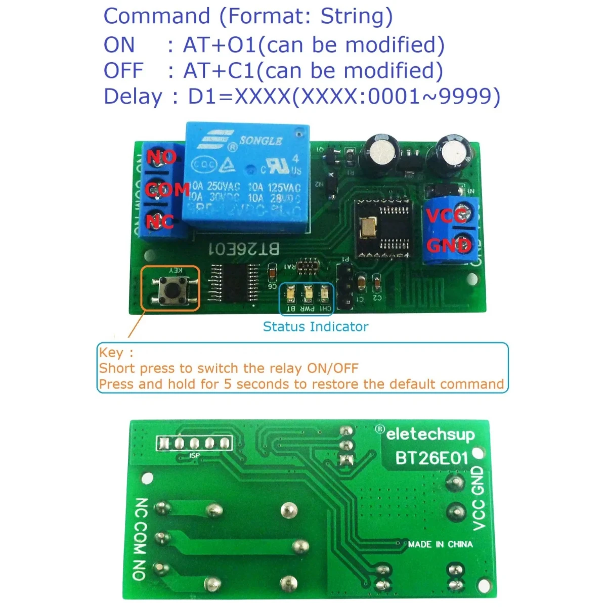 DC 12V IOS Android Bluetooth-Compatible Relay 2.4G RF Remote control IOT Module Command customization Switch Board