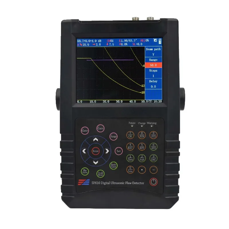 

Complete Digital Ultrasonic Flaw Detector Equipment SF610 for Weld Castings Concrete Horizontal Spray Work Linear Pattern