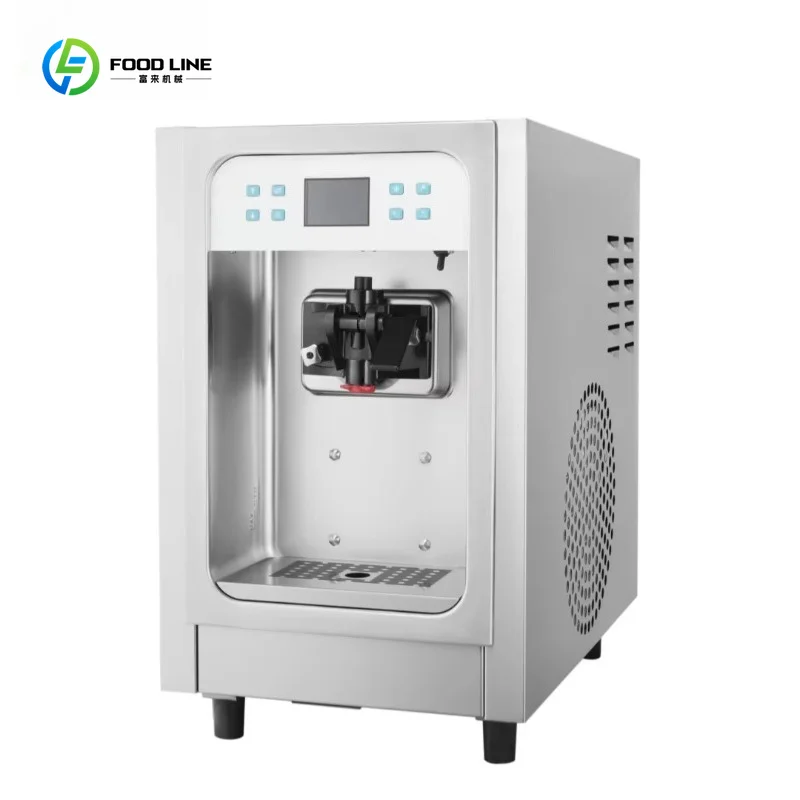 Small Single Flavor Soft Serve Ice Cream Machine Tabletop for Cafe Dessert Shop Custom