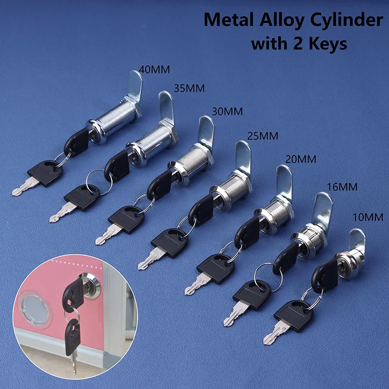 High-Security Metal Alloy Lock, Cylinder Design for Furniture & Office Cabinets