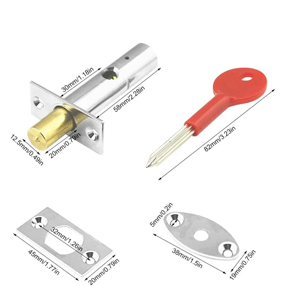 Internal Door Lock with Star Key 1 Piece Stainless Steel Body for Consistent Performance in Humid Environments