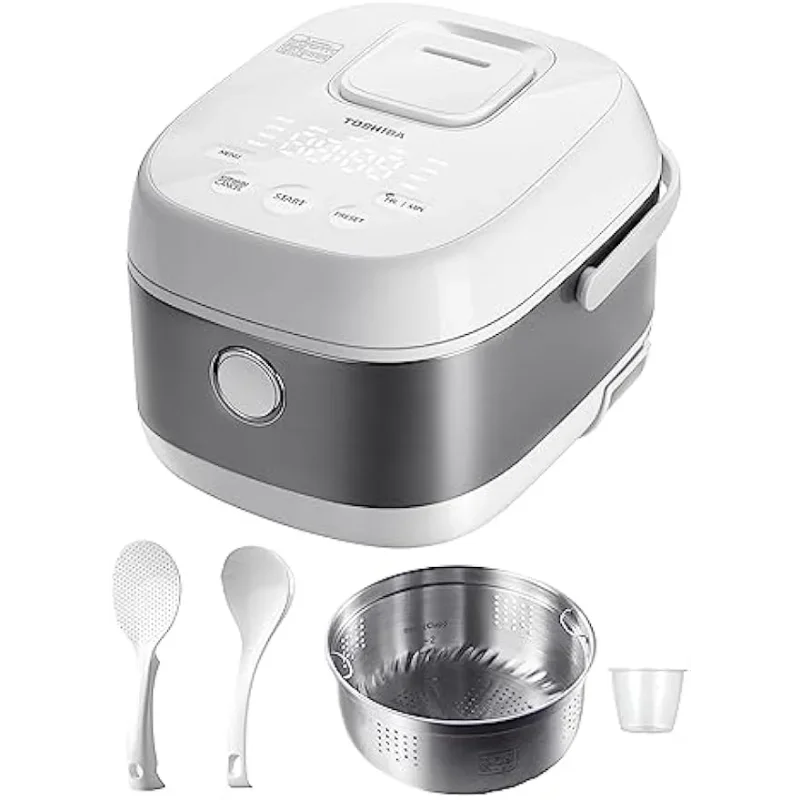 Toshiba Rice Cooker Induction Heating, with Low Carb Rice Cooker Steamer 5.5 Cups Uncooked - Japanese Rice Cooker, 8 Cooking