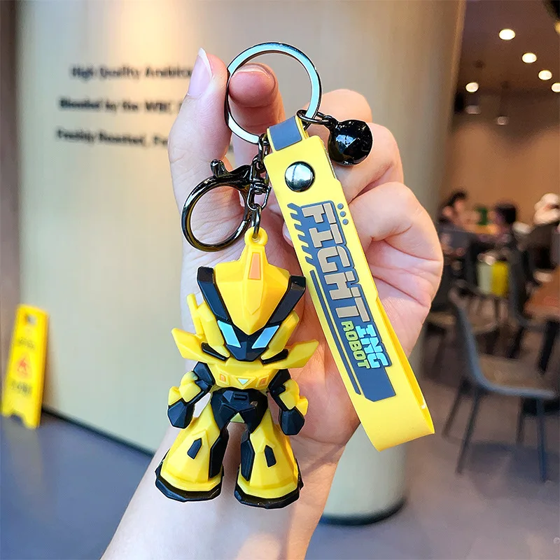 Creative Battle Robot Keychain Cartoon Transform Robot High-grade Pendant Keyring for Men Bag Car Charm Ornament Keyfob Jewelry