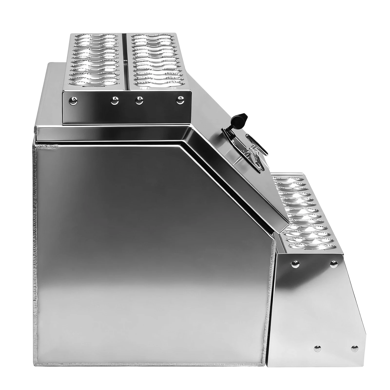 

18in Aluminum Semi Trucks Frame Truck Tool Box 17.99x27.99x25inch with T-Handle Latch Lock for Peterbilt Kenworth International