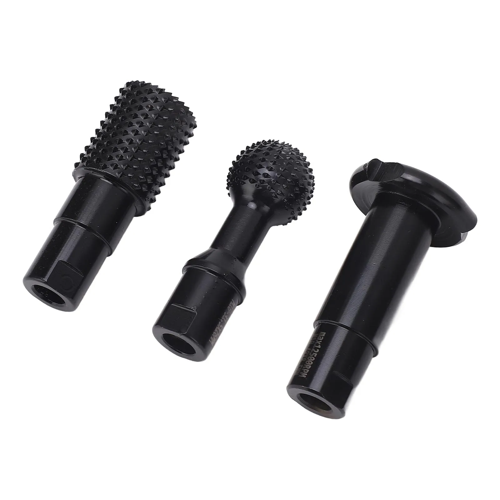 3PCS M10 Angle Grinder Attachments Rotary Sphere Burr Set for Wood Plastic Fiber Board Grinding Slotting Polishing Tools