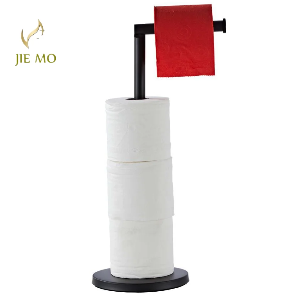 

Black stainless steel Floor toilet paper holder Standing toilet Paper holder Hotel bathroom Paper towel holder