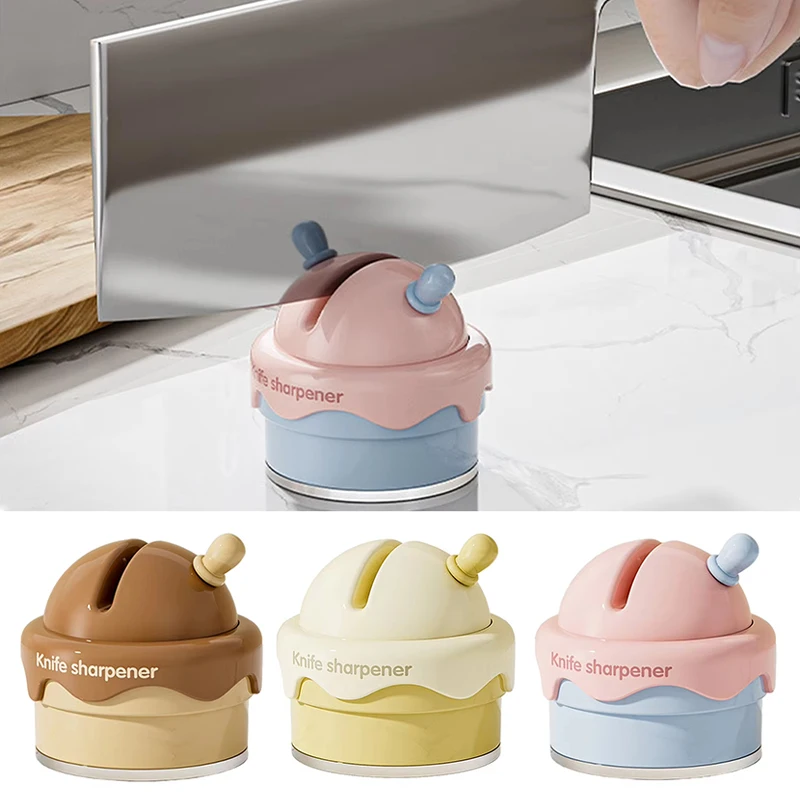 

New Ice Cream Suction Cup Whetstone Professional And Fast Knife Sharpener For Household Kitchen Knives And Scissors Kitchenware