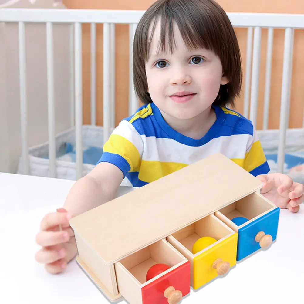 

1Pcs Three Color Round-Ball Drawer Early Teaching Aid Educational Parent-Child Learning Tool for Children Color Recognition