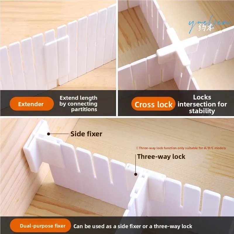 Plastic Hospital Drawer Divider Wardrobe Partition Life Saving Car Partition Grid Combination Storage Box Bag Accessories