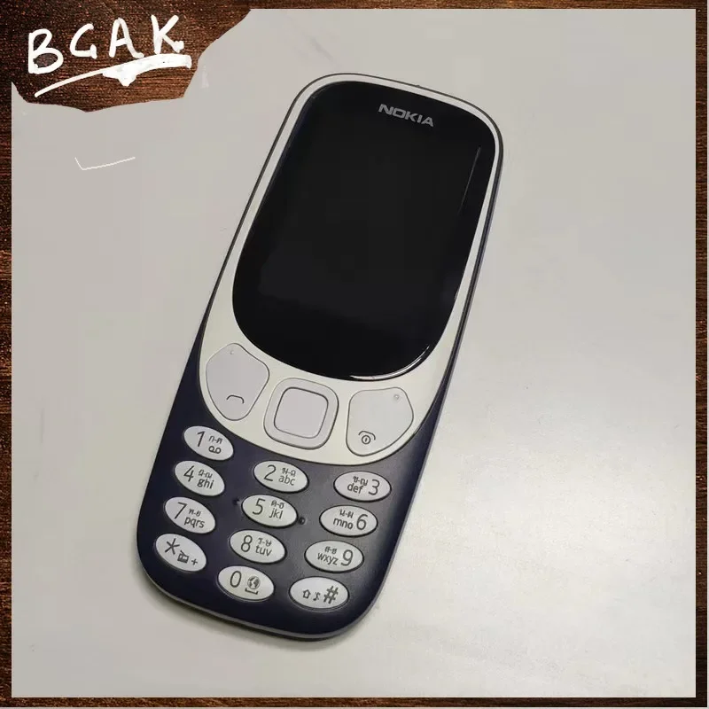 3310 mobile phone 2.4 GSM non-smart phone 2G straight board Nokia button elderly function mobile phone dual card BCAK