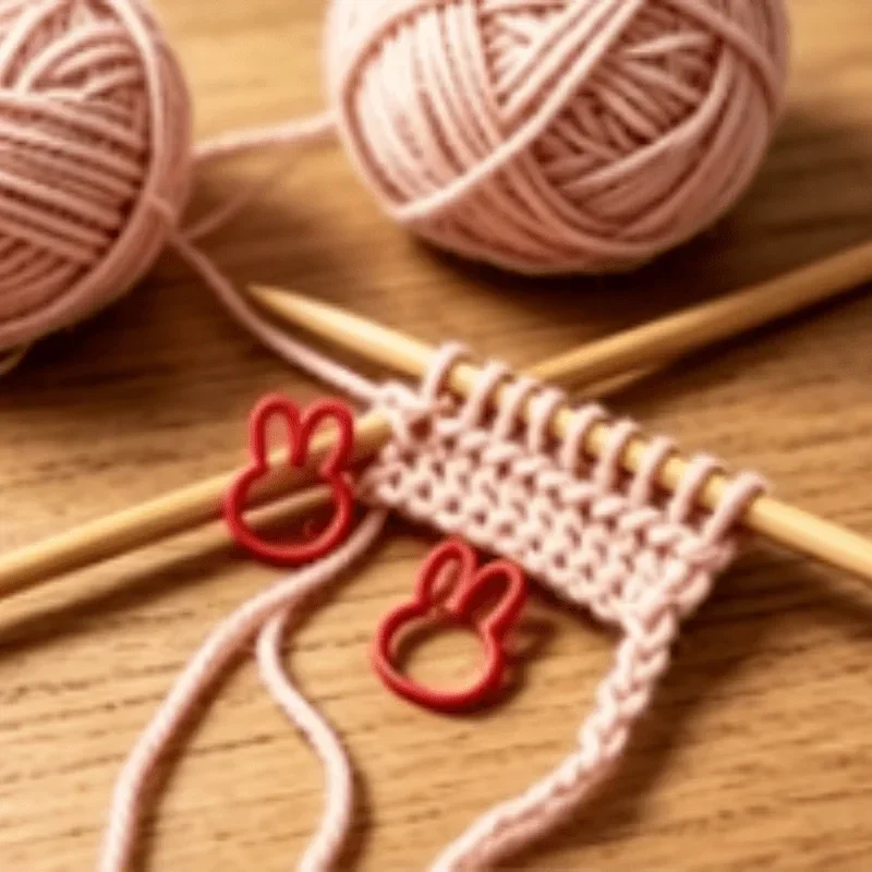 40/80 Stück Hasenförmige Strickmarkierer Präziser Reihenzähler Rutschfeste Clips für Häkelgarn Strickwerkzeuge – Detail 2