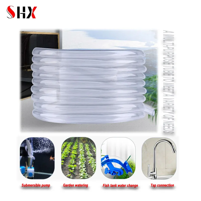 1m,2m,5m Water Pipe Flexible and Durable Rubber Hose for Aquarium Water Supply Hose for Submersible Pump in Fish Tank