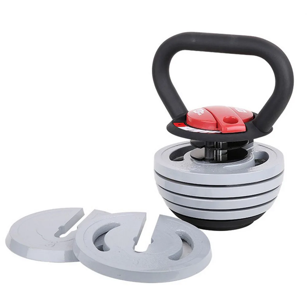 40LB Fitness Adjustable Metal Kettlebell Handle for Weight Plates Arm Strength Workout Kettle Bell Grip Dumbbell