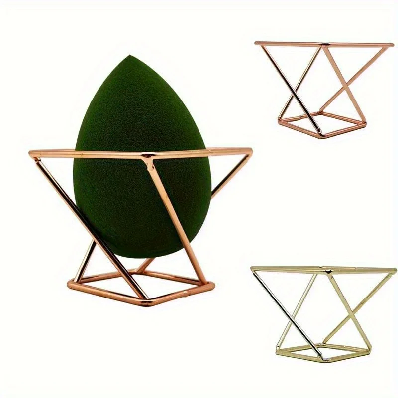 New Creative Three-dimensional Wrought Iron Powder Puff Shelf Beauty Egg Stand Makeup Sponge Display Rack Metal Drying Bracket