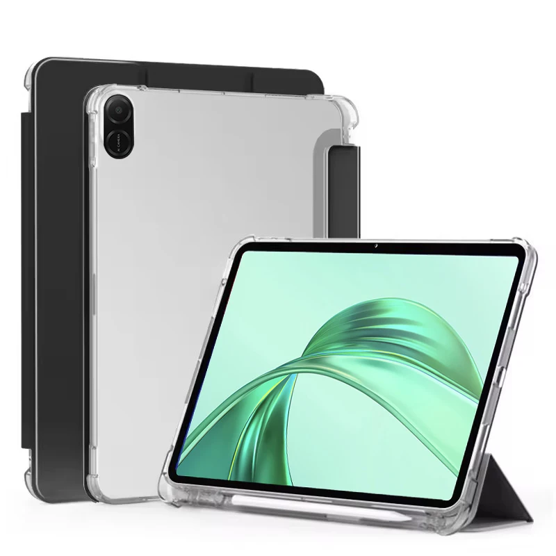 Coque For Honor Pad X8a Case with Pen Holder Trifold PU Leaher Soft Back Stand Tablet Funda For Honor Pad X8a Cover Case 11 inch