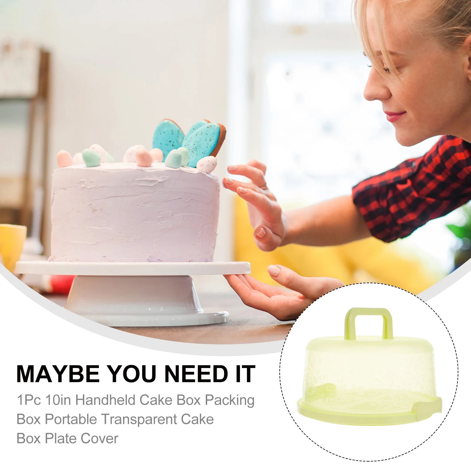 Cake Box Round Storage Container Food Packaging Boxes Plate Paper Cup Pp Polypropylene Dessert Travel Mini Pans