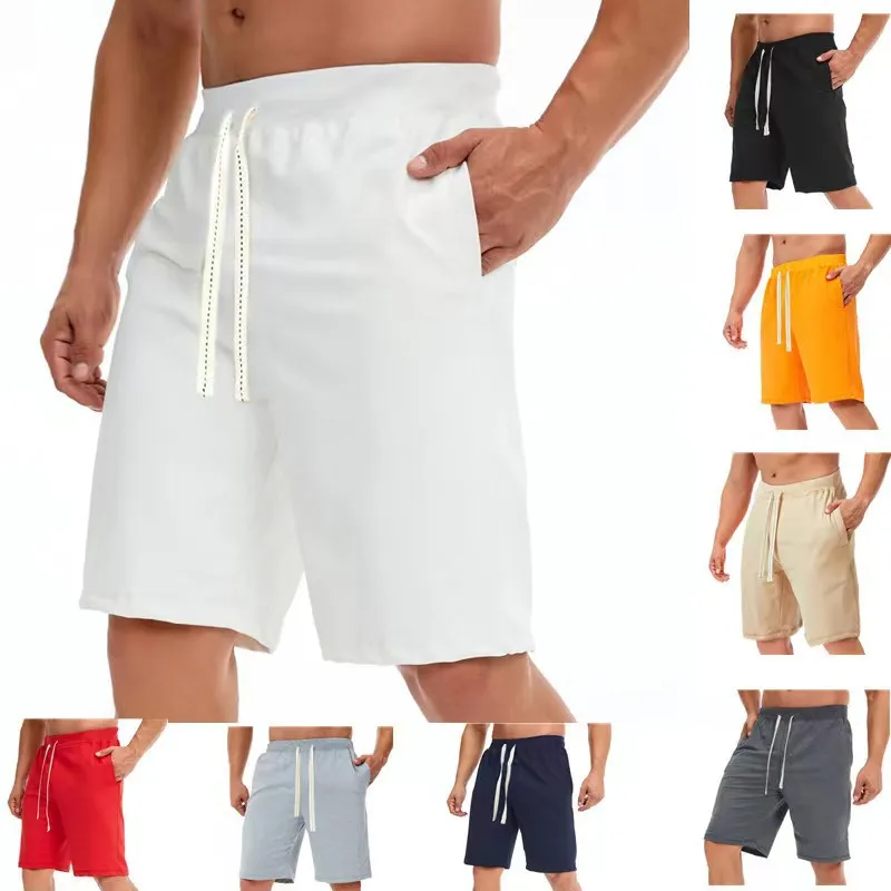 

Men's loose shorts, summer casual capris, beach pants, oversized drawstring sports shorts, men's fitness pants