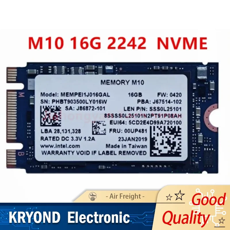 1PCS 5PCS M.2 NVME SSD Acceleration Card M10 16G 2242 2280 For Intel Optane PCIe