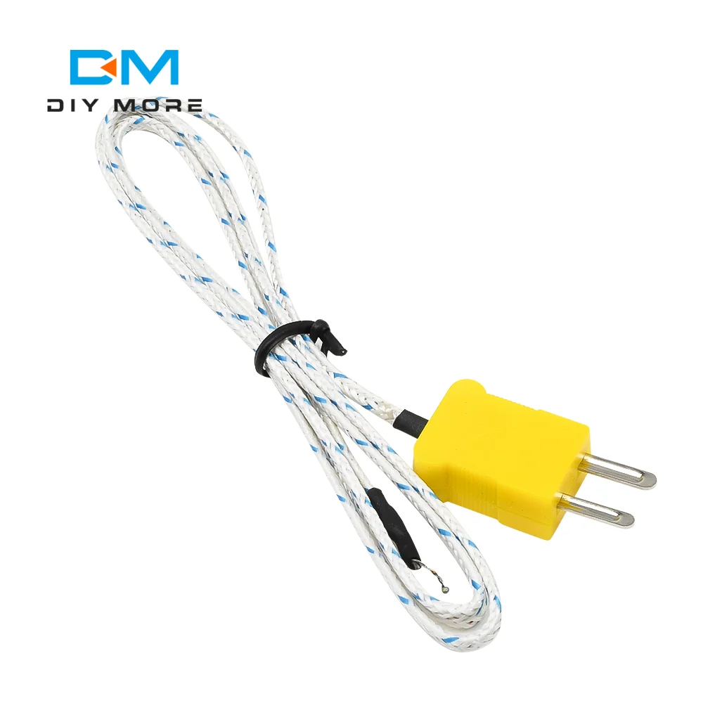 1M K-Type Thermocouple Temperature Sensor Cable Thermometer Line Test Length Wire Sensor Probe For Thermostat Multimeter
