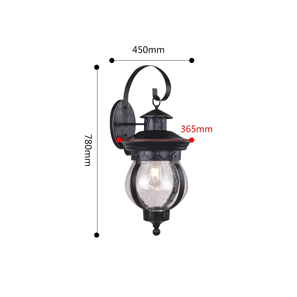 SANDIY Wasserdichte Vintage-LED-Beleuchtung für Haus, Tor, Terrasse, Gang, Außenleuchte, 12 W, 20 W, Außenveranda, Licht, Säule, Wandleuchte 6