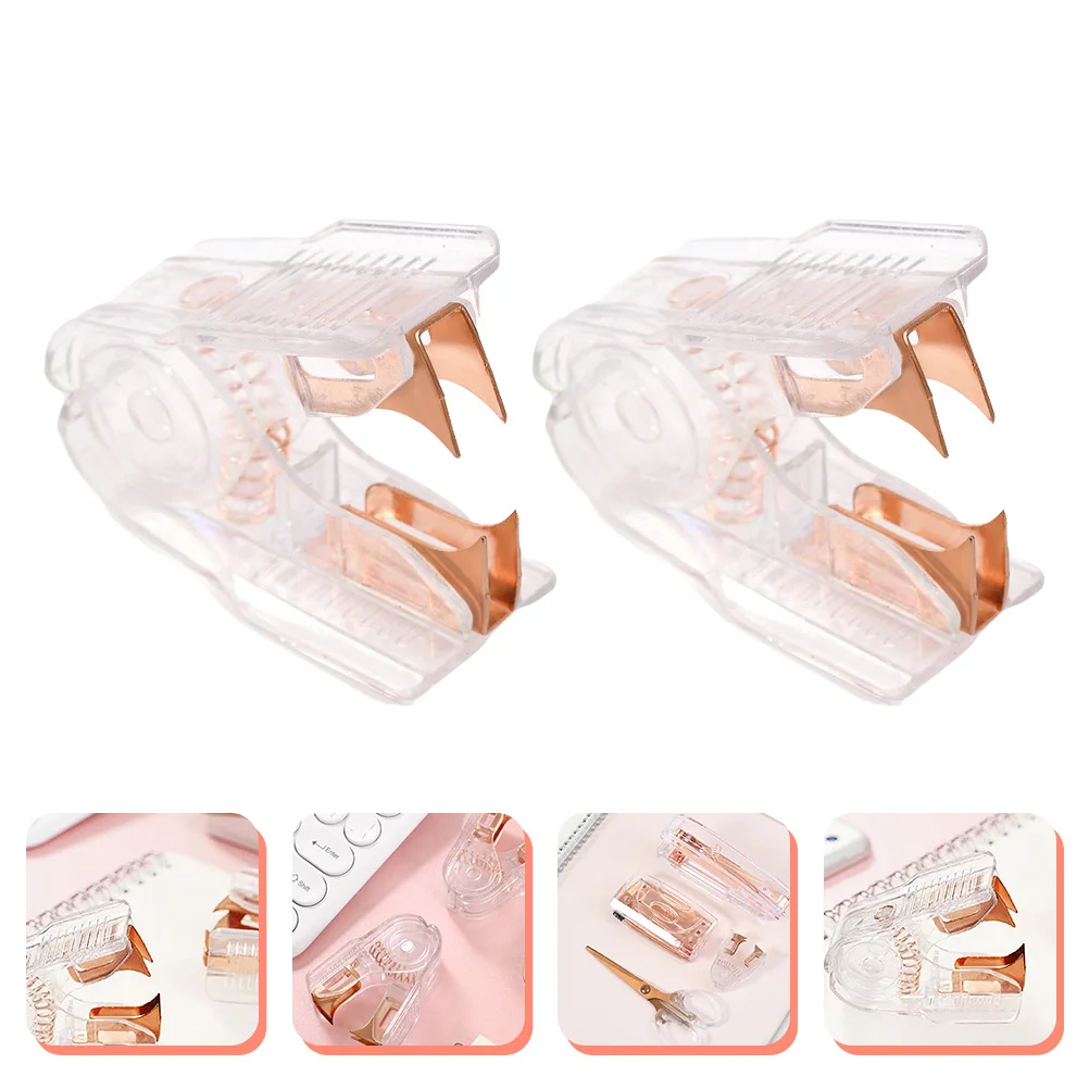 

2pcs Staple Removers Rose Gold Small Handheld Stapler Puller Office Supplies Portable Nail Puller For Home Workplace