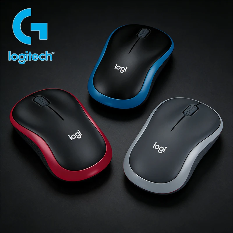 

Logitech M185 Wireless Optical Mouse, USB, Compact Mouse for Laptops, Desktops, Offices, and Home Use