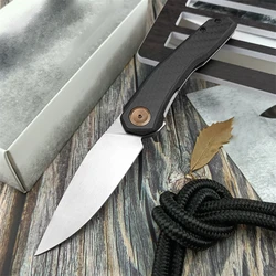 Outdoor camping 0545 folding knife fishing fruit knife carbon drill maintenance handle tactical self-defense EDC folding knife