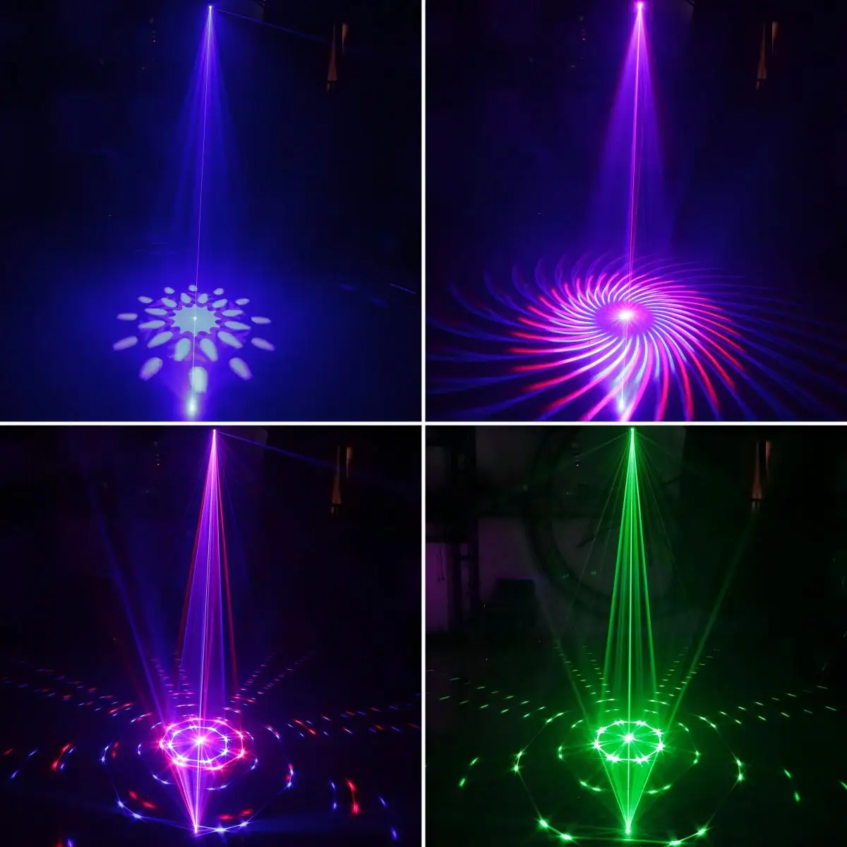 Fireions Mini luce Laser RGB a foro singolo Stage Light 10W RGB Sound Control telecomando semovente Home DJ Party Disco