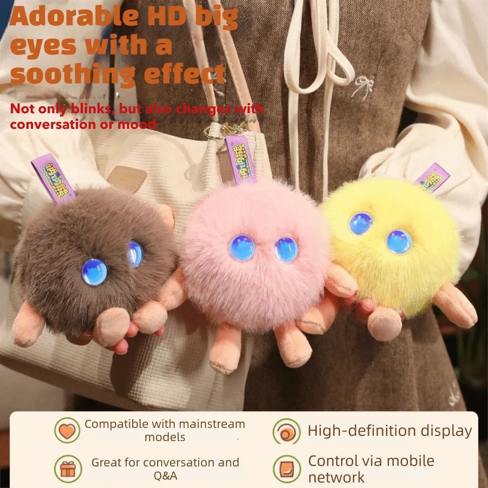 66 Languages Interactive AI Plush Companion Pendant Emotional Support Plush Interactive Talking AI Cat Plush Soft Plush