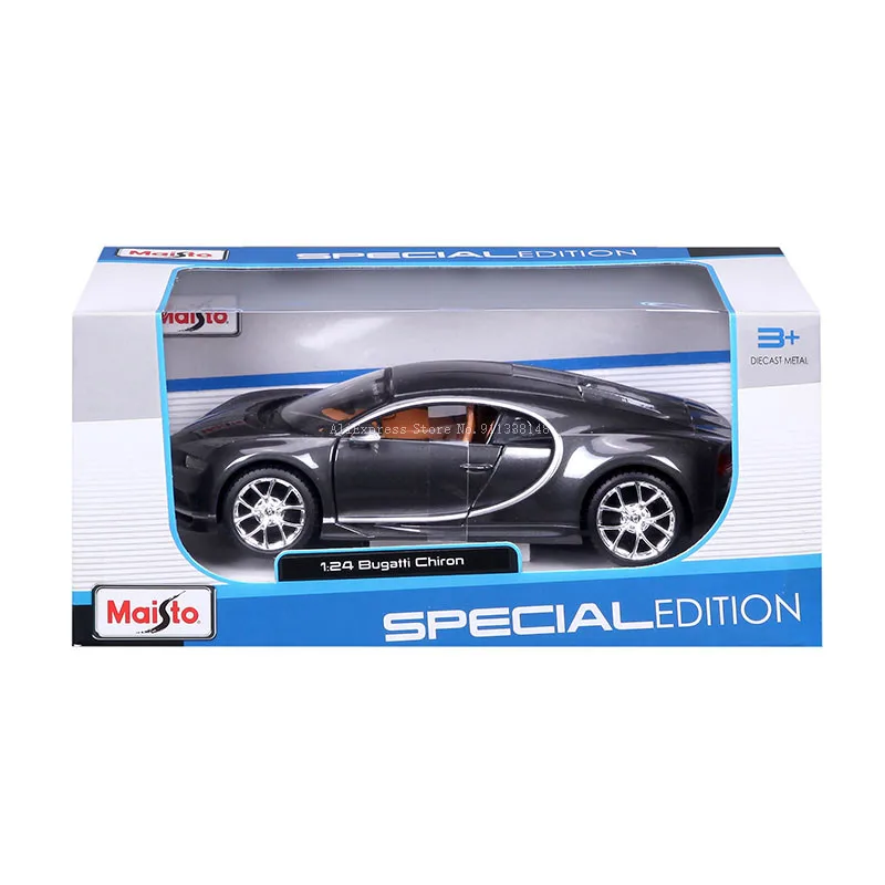 Maisto 1:24 Bugatti Chiron new black car model die-casting static precision model collection gift toy tide play