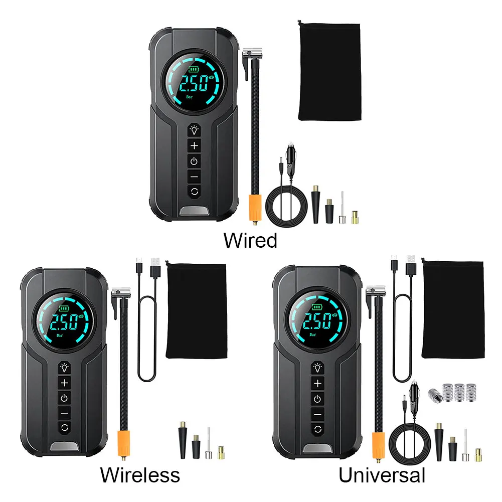 

Компрессор автомобильный Аккумуляторный с ЖК-дисплеем, 150 фунтов/кв. Дюйм